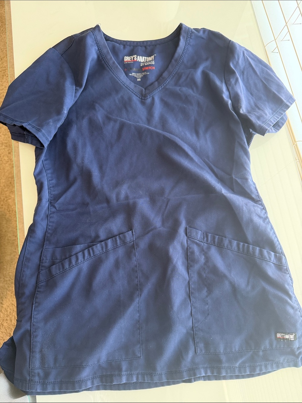 Grey's Anatomy Navy V-Neck Medical Scrub Top